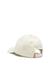 White Cotton twill cap with frayed brim