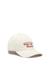 White Cotton twill cap with frayed brim