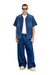 Mid Blue Denim short-sleeve shirt