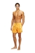 Yellow Swim shorts with all-over logo print