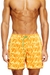 Yellow Swim shorts with all-over logo print
