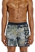 Green Swim shorts with distressed print and maxi logo