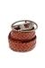Brown 4 cm braided leather belt