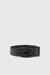 Black 4 cm braided leather belt
