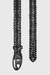 Black 4 cm braided leather belt