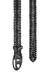 Black 4 cm braided leather belt