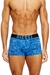 Blue Three-pack cotton trunks with bold logos
