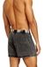 Grey Long cotton boxers with pinstripe denim effect