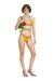 Orange Regular Fit Color-Block Bikini Bottoms