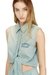 Blue Midi Dress In Fluid Dirt-Effect Denim