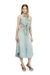 Blue Midi Dress In Fluid Dirt-Effect Denim