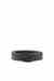 Black 2 cm leather belt with crystal buckle