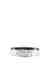 Silver 2 cm leather belt with crystal buckle