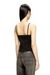 Black Slim Fit Ribbed top with metallic Oval D