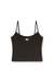 Black Slim Fit Ribbed top with metallic Oval D