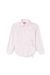 Beige Regular Fit Poplin wrap-around shirt with pinstripes