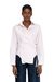 Beige Regular Fit Poplin wrap-around shirt with pinstripes