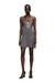 Grey Slim Fit Mini dress in viscose with thin straps