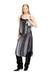 Black Regular Fit Satin midi skirt with asymmetrical hem