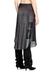 Black Regular Fit Satin midi skirt with asymmetrical hem