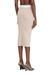 Beige Ribbed knit skirt with contrast waistband