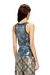 Blue Skinny Fit Floral print jersey top with sequins