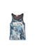 Blue Skinny Fit Floral print jersey top with sequins