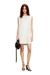 White Regular Fit Short cotton dress with embossed chain