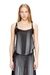 Black Regular Fit Strappy satin top with digital print