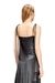 Black Regular Fit Strappy satin top with digital print