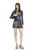 Multicolor Skinny Fit Printed Mini Dress With Crystal Details