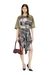 Multicolor Regular Fit Knotted Skort In Printed Satin