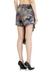 Multicolor Regular Fit Knotted Skort In Printed Satin