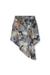Multicolor Regular Fit Knotted Skort In Printed Satin