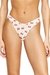 White 3-pack thongs with heart-cherry print