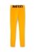 Orange Microfibre leggings with cut-off logo