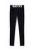 Black Microfibre leggings with cut-off logo