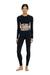 Black Microfibre leggings with cut-off logo