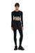 Black Microfibre leggings with cut-off logo