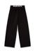 Black Cotton terry sweatpants with logo waistband