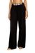 Black Cotton terry sweatpants with logo waistband