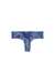 Blue Brazilian briefs with denim-effect print