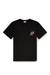 Black Cotton T-shirt with cherry graphic Black