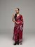 Crimson Lattice Saree