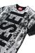 Black T-shirt with chalk-effect print