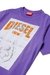 Violet Cotton T-shirt with flocked Diesel graphic print