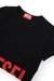 Black Crop top with cut-off logo