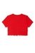 Red Crop top with cut-off logo