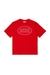 Red Cotton T-shirt with Diesel print