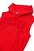 Red Sleeveless hoodie in cotton mesh